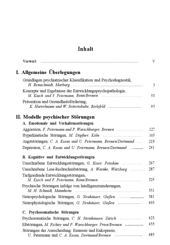 Lehrbuch der Klinischen Kinderpsychologie. Erklärungsansätze und Interventionsverfahren