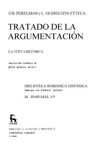 Tratado de La Argumentacion - La Nueva Retorica  