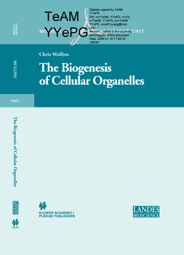 Biogenesis of Cellular Organelles