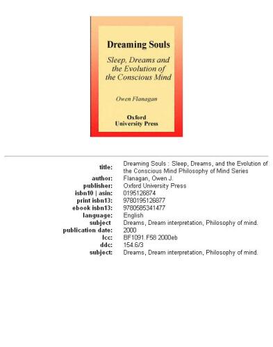 Dreaming Souls: Sleep, Dreams and the Evolution of the Conscious Mind