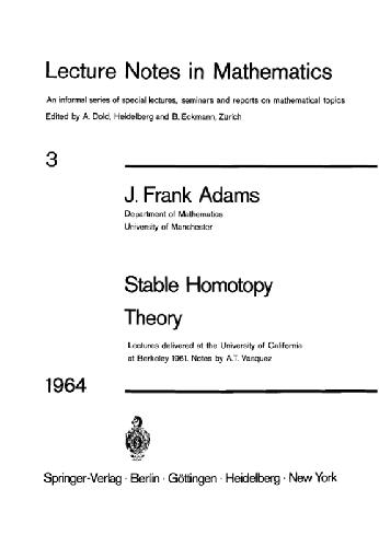 Stable homotopy theory