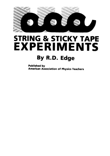 String & sticky tape experiments  