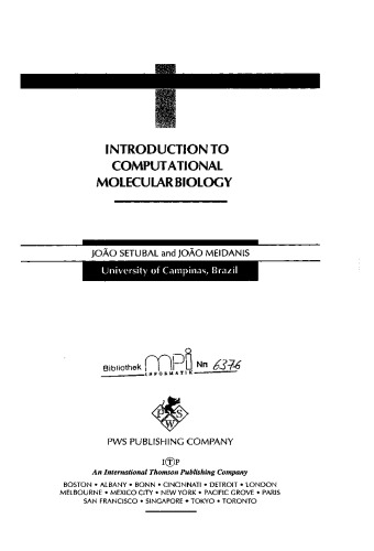 Introduction to Computational Molecular Biology