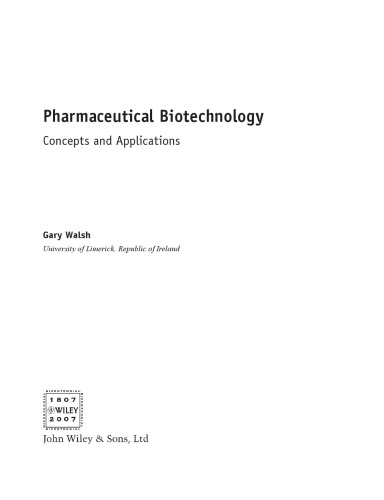 Pharmaceutical Biotechnology. Concepts and Applications