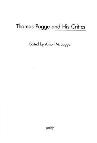 Thomas Pogge and his Critics  