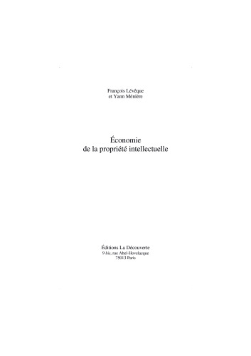 Économie de la propriété intellectuelle  