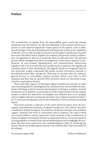 Bioorganic Chemistry of Biological Signal Transduction