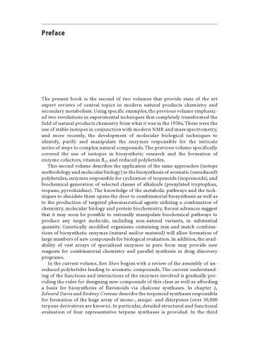 Biosynthesis: Aromatic Polyketides, Isoprenoids, Alkaloids