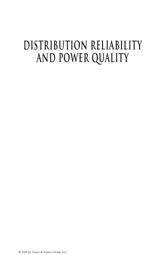 Distribution Reliability and Power Quality  