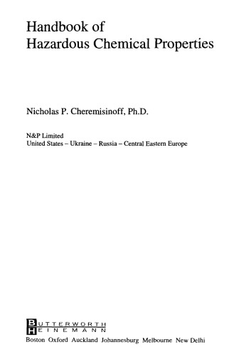 Handbook of Hazardous Chemical Properties