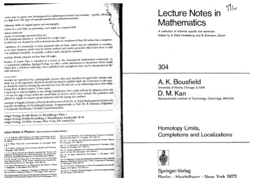 Homotopy limits, completions and localizations