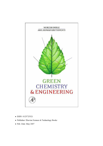 Green Chemistry and Engineering