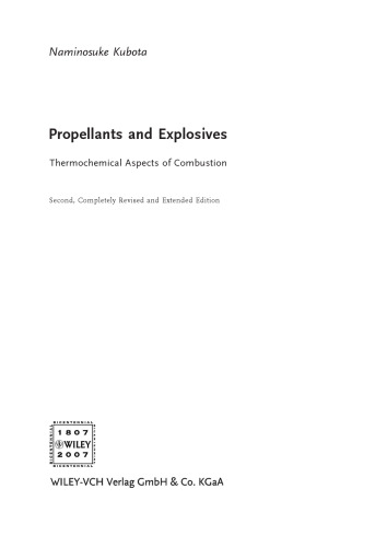 Propellants and Explosives: Thermochemical Aspects of Combustion