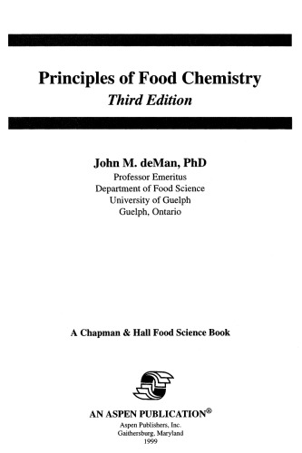 Principles of Food Chemistry