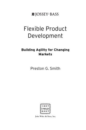 Flexible Product Development: Building Agility for Changing Markets    