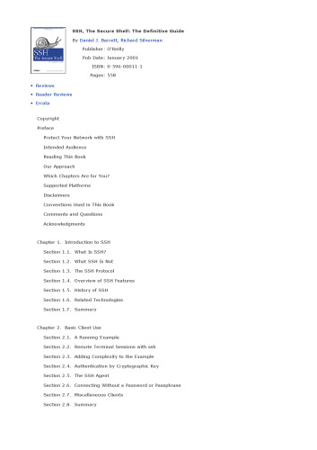 SSH, The Secure Shell: The Definitive Guide