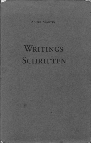 Agnes Martin Writings    