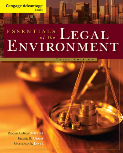 Cengage Advantage Books: Essentials of the Legal Environment    