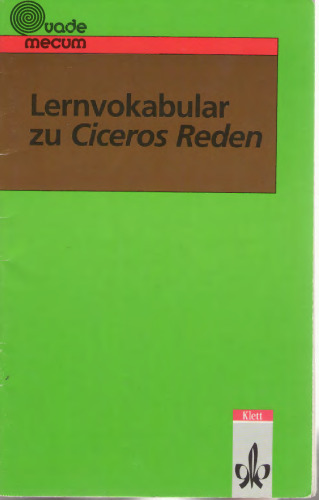 Lernvokabular zu Ciceros Reden