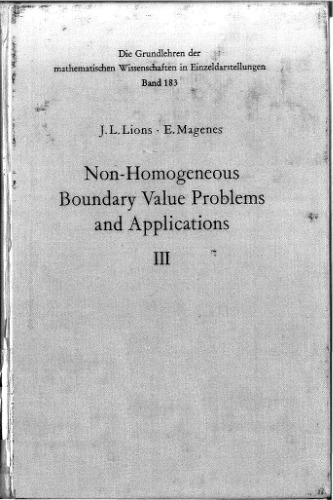 Non-Homogeneous Boundary Value Problems and Applications: Vol. 3