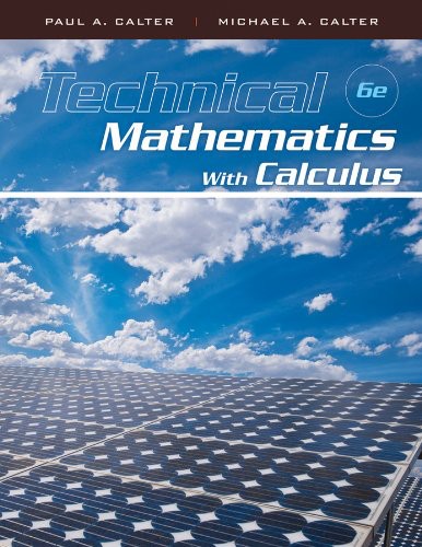 Technical Mathematics With Calculus