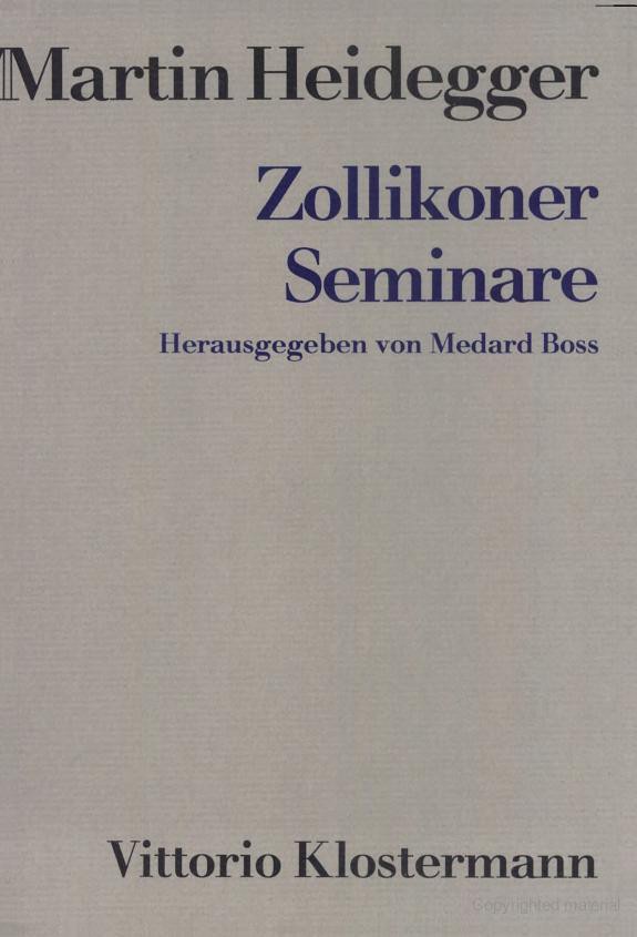 Zollikoner Seminare: Protokolle, Zwiegespräche, Briefe only part I