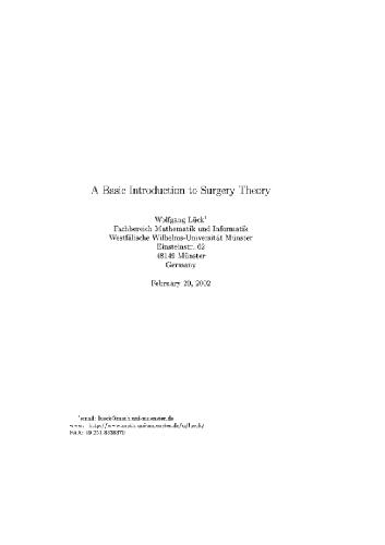 Basic introduction to surgery theory