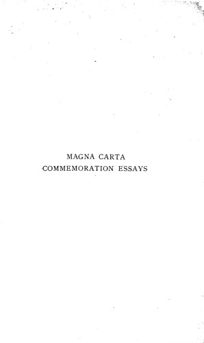 Magna Carta-Commemoration Essays