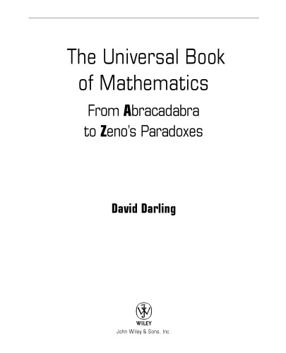 The Universal Book of Mathematics