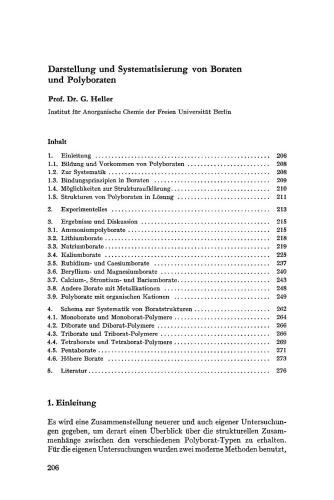 New Results in Boron Chemistry