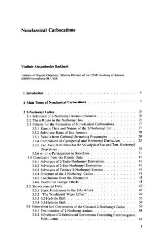 Contemporary Problems in Carbonium Ion Chemist