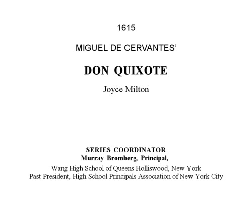 Miguel de Cervantes’ Don Quixote