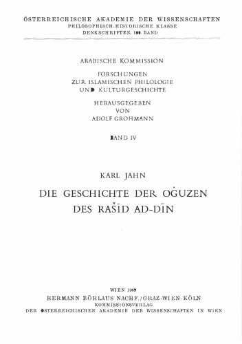 Geschichte der Oguzen des Rasid ad-Din