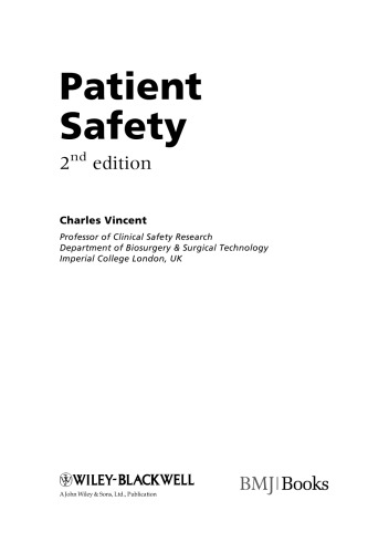 Patient Safety, 2nd Edition