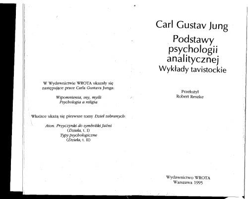 Podstawy psychologii analitycznej : wykłady tavistockie