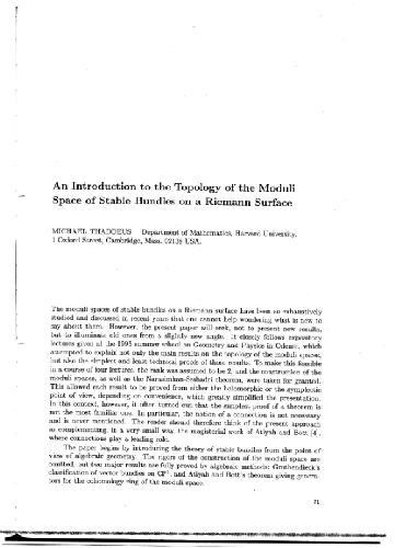 Introduction to the topology of the moduli space of stable bundles on a Riemann surface