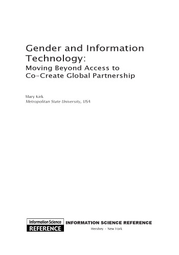 Gender and information technology: moving beyond access to co-create global partnership