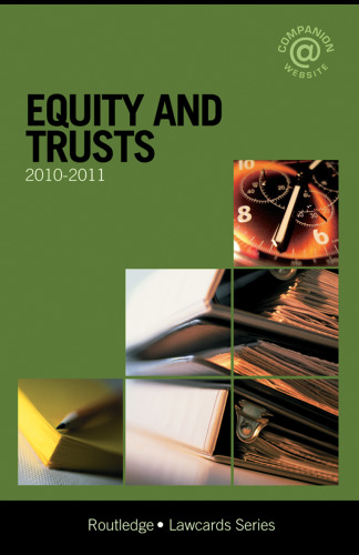 Equity and Trusts Lawcards 2010-2011