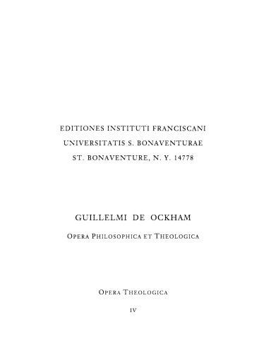 Opera Theologica Vol. 04