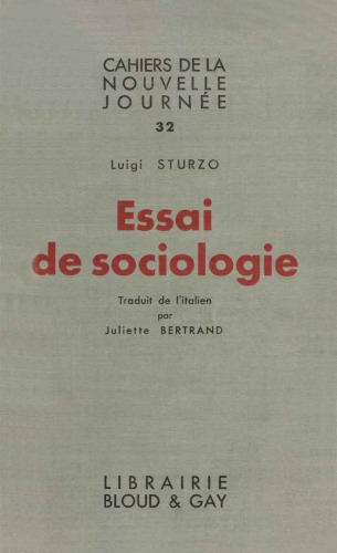 Essai de sociologie