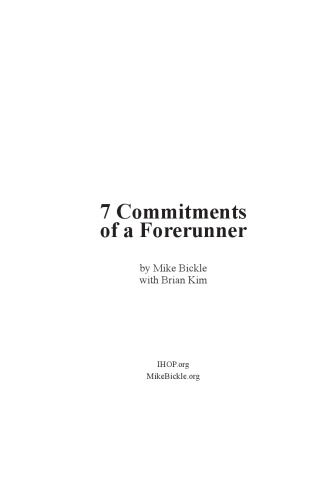 7 Commitments of a Forerunner