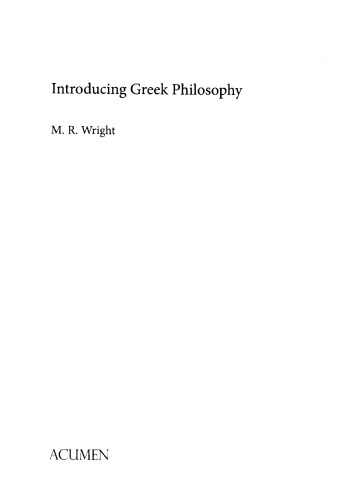 Introducing Greek Philosophy