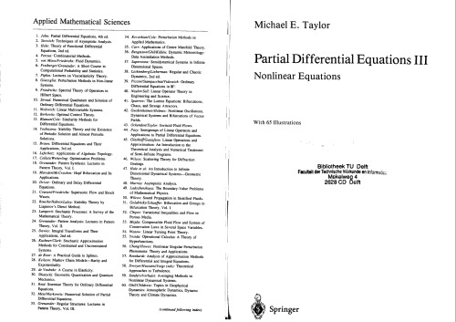 Partial Differential Equations III: Nonlinear Equations, Part 3