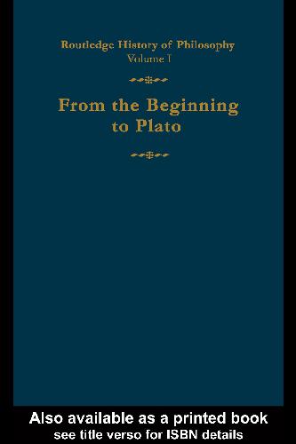 From the Beginning to Plato