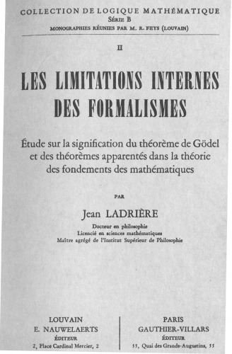 Les limitations internes des formalismes