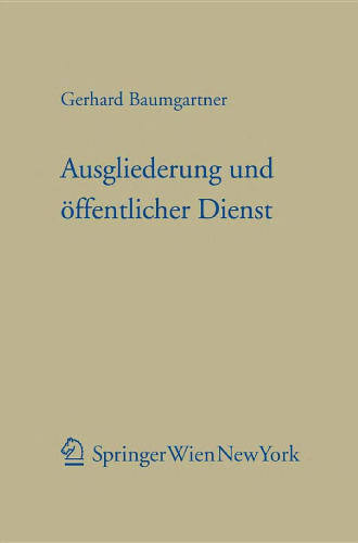 Ausgliederung und öffentlicher Dienst (Forschungen aus Staat und Recht - Band 149)