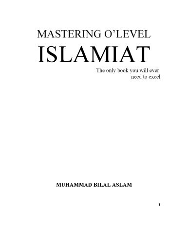 Mastering O'Level Islamiat