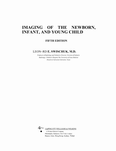 Imaging of the Newborn , Infant,and young Child vol2