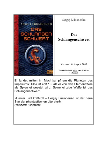 Das Schlangenschwert: Roman