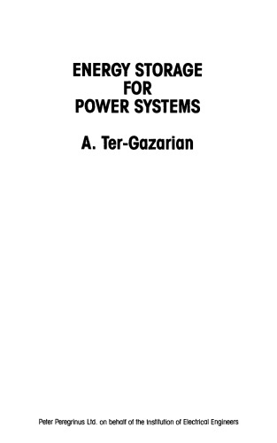 Energy storage for power systems